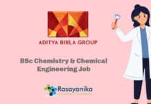 BSc Chemistry & Chemical Engineering Job - Aditya Birla Group