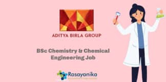 BSc Chemistry & Chemical Engineering Job - Aditya Birla Group
