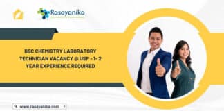 BSc Chemistry Laboratory Technician Vacancy @ USP - 1- 2 Year Experience Required