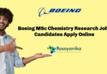 Boeing MSc Chemistry Research Job - Candidates Apply Online