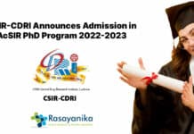 CSIR-CDRI Announces Admission in AcSIR PhD Program 2022-2023