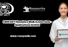 CSIR IICT Chemistry Walk in Interview - Applications Invited