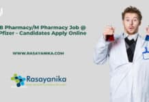 B Pharmacy/M Pharmacy Job @ Pfizer - Candidates Apply Online