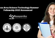 Focus Area Science Technology Summer Fellowship 2023 Announced - Apply Now
