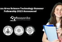 Focus Area Science Technology Summer Fellowship 2023 Announced - Apply Now