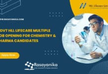 Govt HLL Lifecare Multiple Job Opening For Chemistry & Pharma Candidates