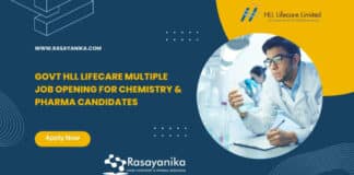 Govt HLL Lifecare Multiple Job Opening For Chemistry & Pharma Candidates