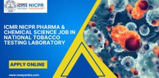 ICMR NICPR Pharma & Chemical Science Job in National Tobacco Testing Laboratory