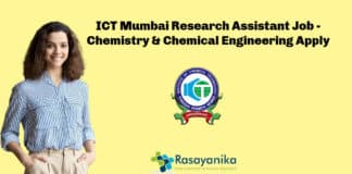 ICT Mumbai Research Assistant Job - Chemistry & Chemical Engineering Apply