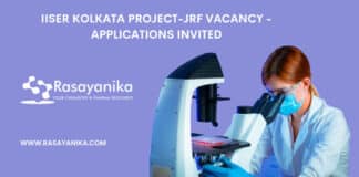 IISER Kolkata Project-JRF Vacancy - Applications Invited