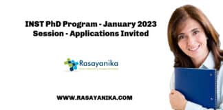 INST PhD Program - January 2023 Session - Applications Invited