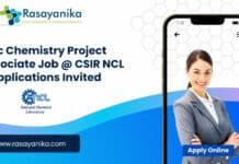 MSc Chemistry Project Associate Job @ CSIR NCL - Applications Invited