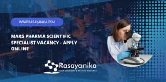 Mars Pharma Scientific Specialist Vacancy - Apply Online