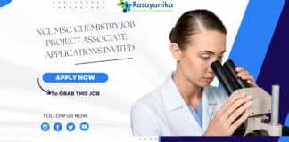 NCL MSc Chemistry Job - Project Associate - Applications Invited