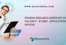 Pharma Research Assistant Job Vacancy - IIT BHU - Applications Invited