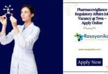 Pharmacovigilance Regulatory Affairs Job Vacancy @ Teva - Apply Online