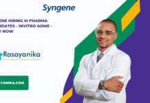 Syngene Hiring M Pharma Candidates - Invitro ADME - Apply Now