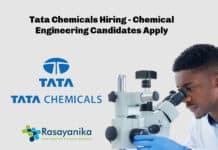 Tata Chemicals Hiring - Chemical Engineering Candidates Apply