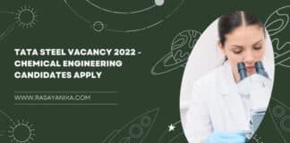 Tata Steel Vacancy 2022 - Chemical Engineering Candidates Apply