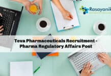 Teva Pharmaceuticals Recruitment - Pharma Regulatory Affairs Post