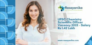 UPSC Chemistry Scientific Officer Vacancy 2022 - Salary Rs 1.42 Lakh