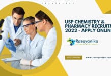 USP Chemistry & Pharmacy Recruitment 2022 - Apply Online