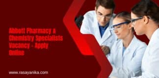 Abbott Pharmacy & Chemistry Specialists Vacancy - Apply Online