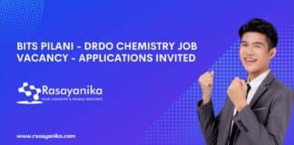 BITS Pilani - DRDO Chemistry Job Vacancy - Applications Invited