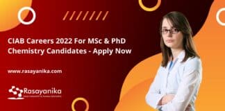 CIAB Careers 2022 For MSc & PhD Chemistry Candidates - Apply Now