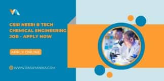 CSIR NEERI B Tech Chemical Engineering Job - Apply Now