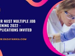 CSIR NIIST Multiple Job Opening 2022 - Applications Invited