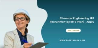 Chemical Engineering JRF Recruitment @ BITS Pilani - Apply
