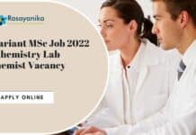 Clariant MSc Job 2022 - Chemistry Lab Chemist Vacancy