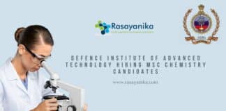 Defence Institute of Advanced Technology Hiring MSc Chemistry Candidates