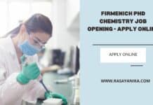 Firmenich PhD Chemistry Job Opening - Apply Online