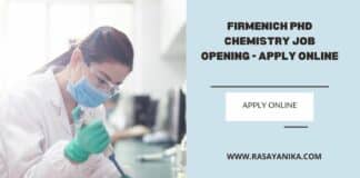 Firmenich PhD Chemistry Job Opening - Apply Online