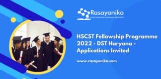 HSCST Fellowship Programme 2022 - DST Haryana - Applications Invited