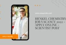 Henkel Chemistry Job Vacancy 2022 - Apply Online - Scientist Post