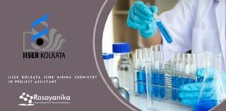 IISER Kolkata ICMR hiring Chemistry Jr Project Assistant