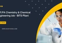 JRF/PA Chemistry & Chemical Engineering Job - BITS Pilani