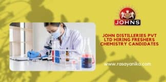 John Distilleries Pvt Ltd Hiring Freshers Chemistry Candidates