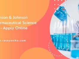Johnson & Johnson Pharmaceutical Science Job - Apply Online