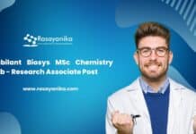 Jubilant Biosys MSc Chemistry Job - Research Associate Post