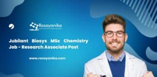 Jubilant Biosys MSc Chemistry Job - Research Associate Post