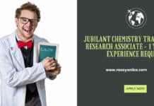 Jubilant Chemistry Trainee Research Associate - 1 Year Experience Required