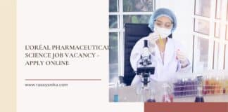 L'Oréal Pharmaceutical Science Job Vacancy - Apply Online