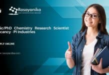 MSc/PhD Chemistry Research Scientist Vacancy - PI Industries