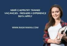 NDDB Chemistry Trainee Vacancies - Freshers & Experience Both Apply