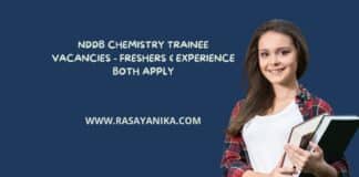 NDDB Chemistry Trainee Vacancies - Freshers & Experience Both Apply