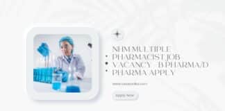 NHM Multiple Pharmacist Job Vacancy - B Pharma/D Pharma Apply